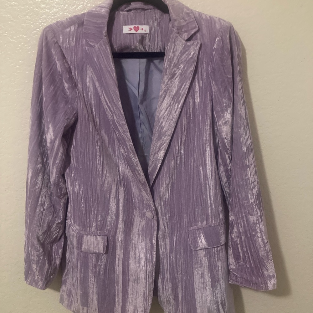 Buddy Love Lavender Textured Blazer